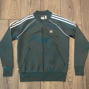 Adidas Full Zip Jacket Womens Small Olive Color